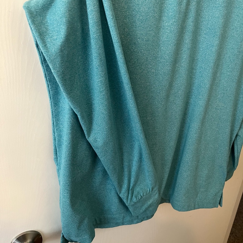 Bad Birdie Bell Air Golf Heather Turquoise Blue 1/4 Zip Pullover Mens Medium - Picture 3 of 9